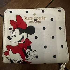 Kate Spade Red and Black Minnie Mouse Wallet